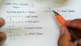 Contoh Soal Isomer ALKANA C7H16 [upl. by Meekyh]