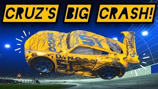 Disney Pixar Cars 3  Cruz Ramirezs Big Crash [upl. by Eirrehc]