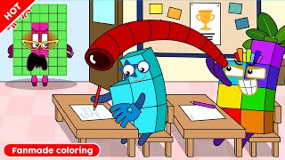 NB 7 is Copying NB5s Test  Numberblocks Fanmade Coloring Story [upl. by Oiramaj]