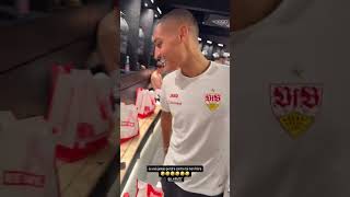 🤣🇫🇷 Hugo Ekitike est venu chambrer Enzo Millot dans le vestiaire de Stuttgart sans pitié  shorts [upl. by Nairrad848]