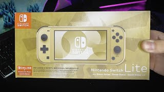 Unboxing The HYRULE EDITION Nintendo Switch Lite [upl. by Amari]