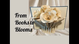 From Books to Blooms Book Folded Vase DIY House Warming Gift [upl. by Soane]