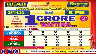 Dear Stork Saturday Weekly Lottery 800 PM 25112023 Dera Goverment Lottery Live [upl. by Icnarf525]