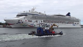 Warnemünde Norwegian Star u Thomson Spirit mit BauSchiff Sound Supporter [upl. by Aicenra351]