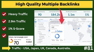 Drive Instant Heavy Traffic Over Your Website  How to Create Backlink From High Authority Site 1 [upl. by Call490]