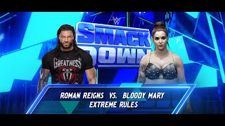 Roman Reign vs Mary  WWE SmackDown Extreme Rules Live Match [upl. by Sadiras]