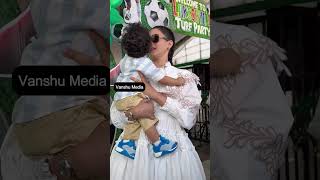 Gauhar Khan With Son At Tusshar Kapoor Son Birthday Bash youtubeshorts bollywood vanshumedia [upl. by Shelbi]