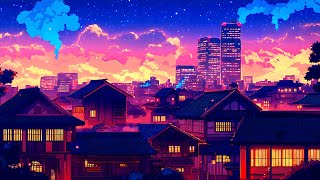 Chill Lofi Ambience 🎋 1980s amp 90s Japanese City Rooftops  Light Rain Sounds [upl. by Lidda956]