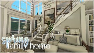 Bloxburg  Spring TwoStory Family Home  Roblox  House Build [upl. by Naiditch]