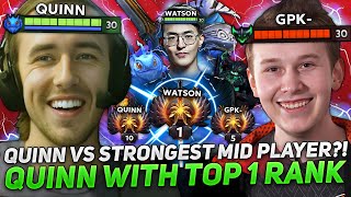 QUINN vs STRONGEST MID PLAYER 😨  QUINN with TOP 1 RANK DOTA 2 WATSON in 11K AVG GAME 🔥 [upl. by Imojean]