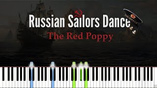 Russian Sailor Dance  Reinhold Glière  Piano Tutorial  Synthesia  How to play [upl. by Trauts]