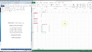 Solving Linear Programming Problem using Excels Solver [upl. by Fahy678]