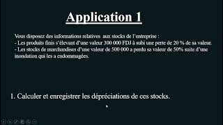 Correction de lapplication basique sur la dépréciation des stocks [upl. by Derriey602]