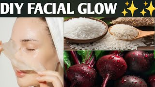 Rice and Beetroot FACE MASK Secrets Revealed skincare beauty [upl. by Niarbo]