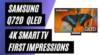 SAMSUNG Q72D Series QLED 4K UHD Smart Tizen TV  First Impressions [upl. by Eelibuj]