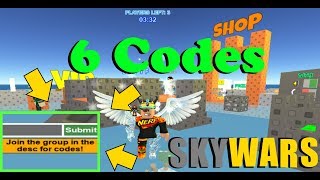 Skywars All 6 New Working Codes 2020ROBLOX [upl. by Eemla59]