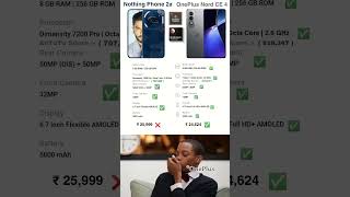 Nothing Phone 2a Vs OnePlus Nord CE 4 performance compare [upl. by Olotrab]