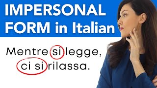 Unveiling the Mystery of Impersonal Si in Italian A Step by Step Guide [upl. by Der940]