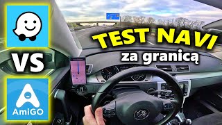 Test nawigacji Która lepsza  Waze czy Amigo Trasa PolskaNiemcy CZ2 [upl. by Anat]