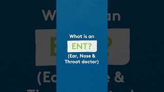 What is an ENT Ear Nose amp Throat doctor [upl. by Cicero]