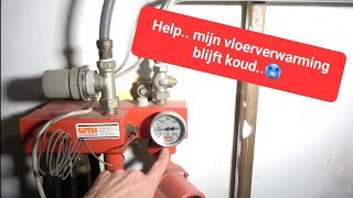 Help mijn vloerverwarming  radiator blijft koud🥶 [upl. by Secnarf]