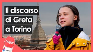 Il discorso di Greta Thunberg a Torino quotNel 2020 entreremo in azione inchioderemo i potentiquot [upl. by Neelyaj]