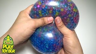 StressBall Orbeez WaterSlide Balloon Surprise Eggs Learn Colors Bath Doll Duck Play [upl. by Arej668]