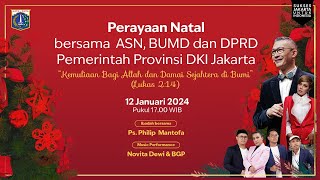 Indonesia  Perayaan Natal Bersama ASN BUMD dan DPRD Pemerintahan Provinsi DKI Jakarta GMS [upl. by Gonyea368]