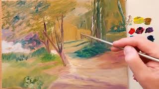 Impressionist Trees  Timelapse Oil Painting [upl. by Neerbas692]