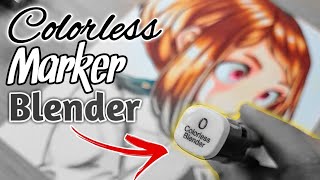 How to Use COLORLESS Marker Blender  COPIC OHUHU TOUCH FIVE Drawing  Uraraka Ochako [upl. by Brittani356]