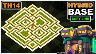 NEW BEST TH14 HYBRID Base 2023 Copy Link  Clash of Clans [upl. by Raynell]