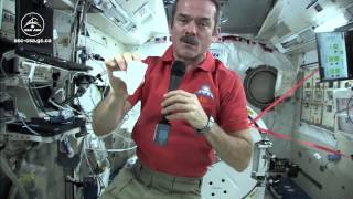 Chris Hadfield explique comment ramasser des liquides renversés dans la station spatiale [upl. by Frank]