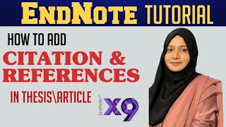 EndNote Tutorial  How to Add cite References in Thesis\Article [upl. by Ahsenor869]