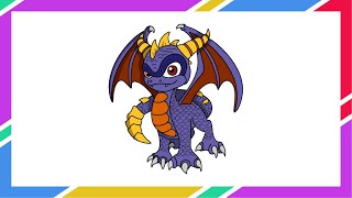 Spyro  Skylanders  Spyros Adventure Cartoon Drawing [upl. by Onailime]