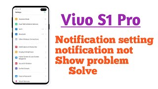 VIVO S1 Pro  Notification setting notification not working problem solve [upl. by Mcnair]