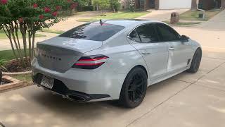 2022 Genesis G70 33T Exhaust Journey  Stock to Straight Piped [upl. by Elurd560]