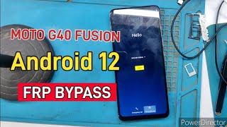 Moto G40 FUSION Frp bypassAll Moto Frp bypass Without Pc Moto Android 11 12 Frp bypass In 2023 [upl. by Ettolrahc702]