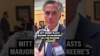 “INSANITY” Mitt Romney BLASTS Marjorie Taylor Greene after TRAITOROUS comments [upl. by Htiekram]