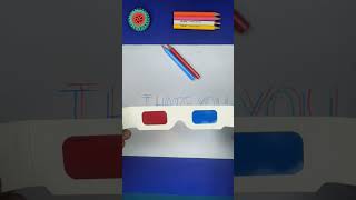 3d anaglyph painting shortsfeed satisfyingvideos satysfying asmrsound asmr tiktok  moj [upl. by Damal760]