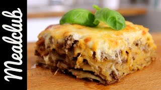 Lasagne mit Creme Fraîche Hackfleisch  MealClub [upl. by Aredna764]