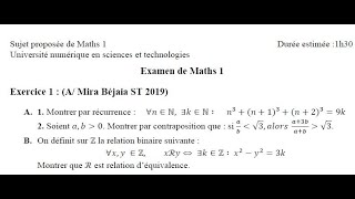 Exercice 1  Méthodes de raisonnement et les relations [upl. by Aniretak]