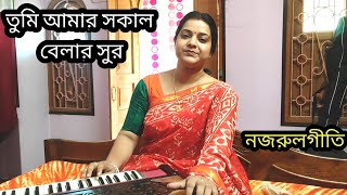 Tumi Amar Sokal Belar Sur ll তুমি আমার সকাল বেলার সুর ll Nazrulgeeti ll Banasri Chakraborty ll [upl. by Alrick]