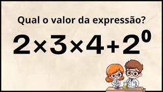 🔥 MATEMÁTICA BÁSICA  Qual o valor da expressão [upl. by Estes74]