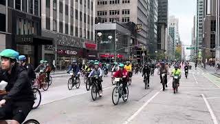 Five Boro Bike Tour in NYC 5524 Sunday morning 6th Avenue Manhattan  9 [upl. by Amati64]