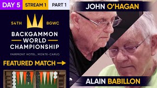 54th Backgammon World Championship  Day 5  Stream 1  Part 2  World Championship 2nd Chance [upl. by Akiras]