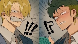 Zoro x Sanji Short Cute Comics Yaoi [upl. by Hagi225]