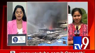 Bandra Fire Live सिलिंडरच्या स्फोटामुळे झोपडपट्टीला आग महापौरांची tv9ला प्रतिक्रियाTV9 [upl. by Dewain]