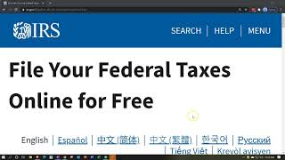 IRS Free File Online [upl. by Ohcamac591]