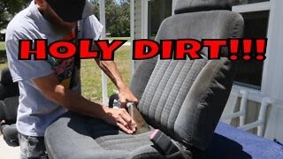 CLEANING OUR JUNKYARD CHEVY S10 SEATS [upl. by Yehudi]