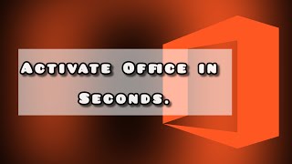 How To Activate Microsoft Office in Seconds  2024 [upl. by Danae]